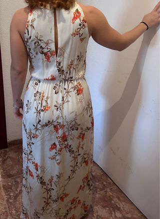 Vestido largo estampado floral