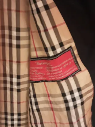 Gabardina Burberry Azul Marino Talla L