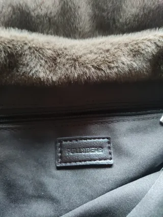 Bolso de pelito marrón y beige