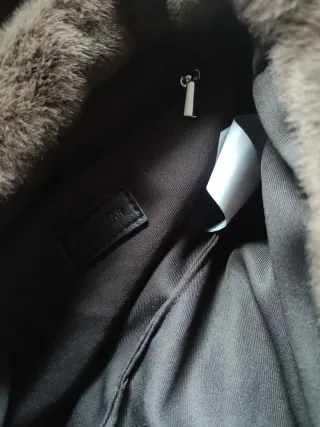 Bolso de pelito marrón y beige