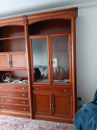 Librería Salón Cerezo Barnizado