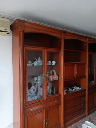 Librería Salón Cerezo Barnizado