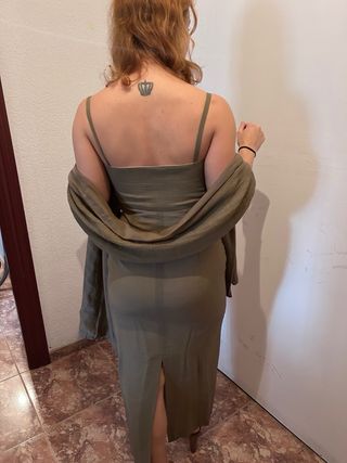 Vestido invitada Rosa Clará verde