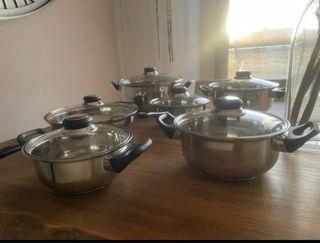 Batería Cocina Acero Inox 12 Piezas