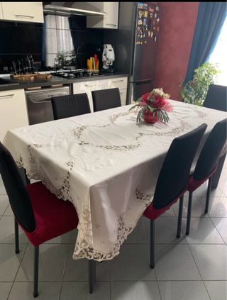 Coperta Burano per 12 con tovaglioli