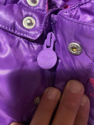 Giubbino Adidas bambina viola con cappuccio