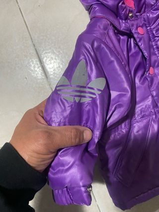 Giubbino Adidas bambina viola con cappuccio