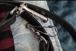 Bolso Bimba y Lola rayas burdeo y negro