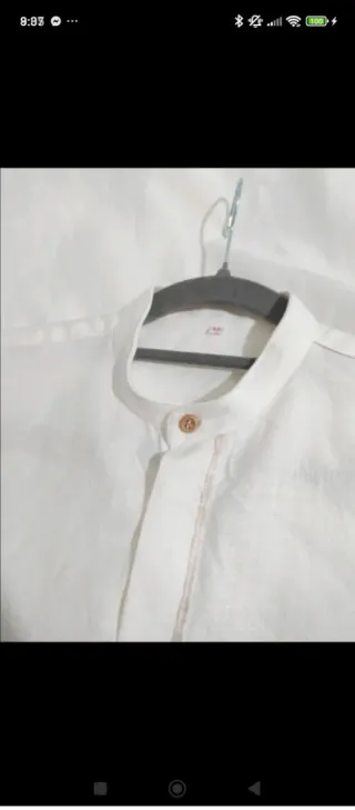 Traje comunión lino verde mar y crema 12 años