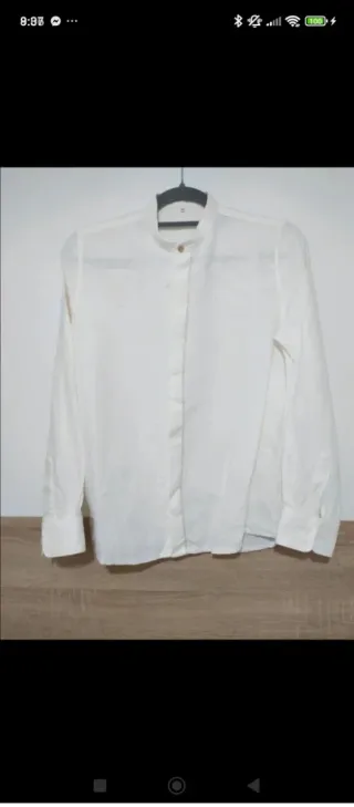 Traje comunión lino verde mar y crema 12 años