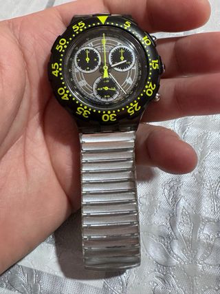 Orologio Swatch Cronografo Giallo Nero