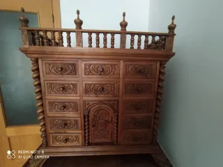 Mueble Mallorquín Madera Tallada