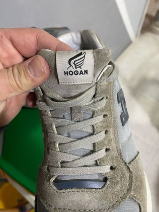 Scarpe Hogan uomo grigie e blu