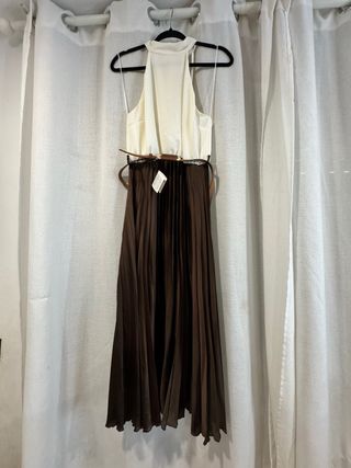 Vestido Zara Beige y Marrón