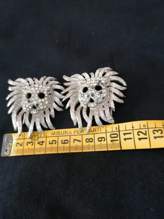 Fibia Vintage Spilla Leone Argento