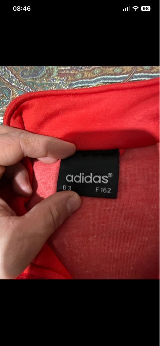 Felpa Adidas rossa e bianca unisex