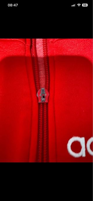 Felpa Adidas rossa e bianca unisex