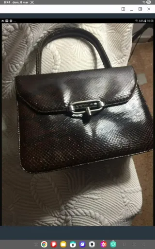 Bolso Piel Serpiente Vintage Marrón