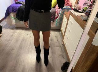 Falda pantalón Stradivarius gris