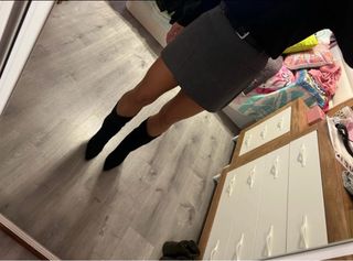 Falda pantalón Stradivarius gris