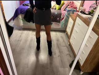 Falda pantalón Stradivarius gris