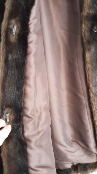 Abrigo corto pelo marrón Talla M