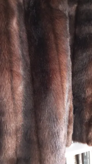 Abrigo corto pelo marrón Talla M