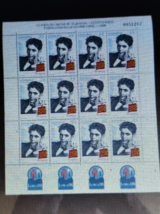 Mini pliego 59. Centenario Lorca