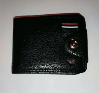 Portafoglio nero da uomo con logo