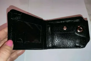 Portafoglio nero da uomo con logo