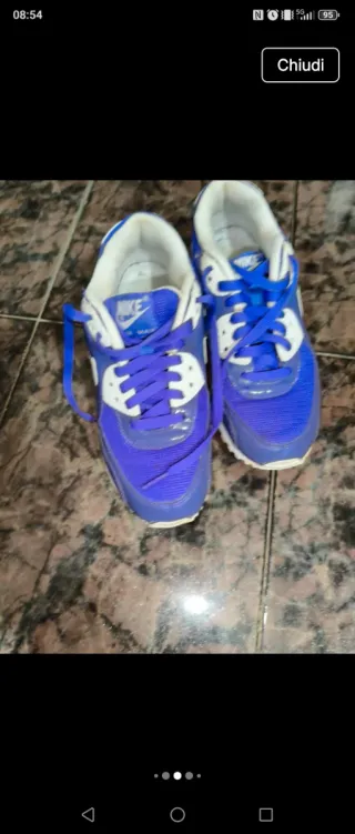 Scarpe Nike Air Max 90 viola/Bianche Tg 37.5