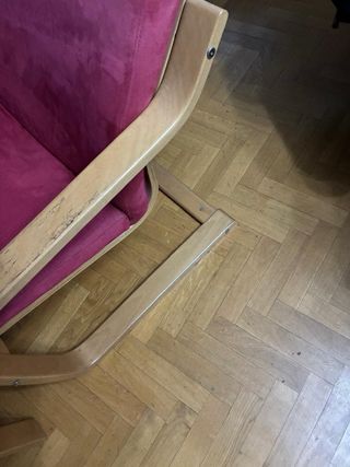 Sillón Hamaca Tela y Madera