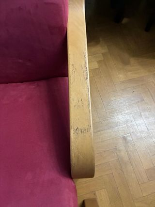 Sillón Hamaca Tela y Madera