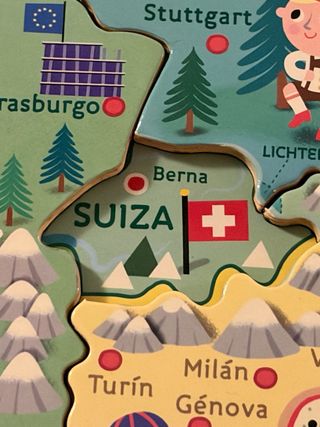 Puzzle de madera Europa piezas