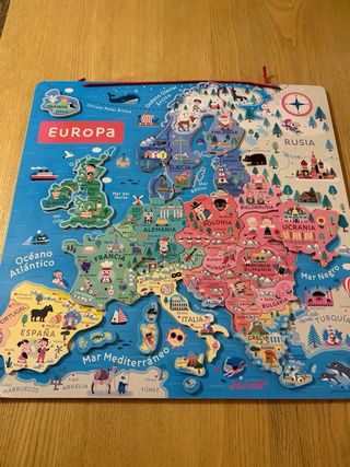 Puzzle de madera Europa piezas
