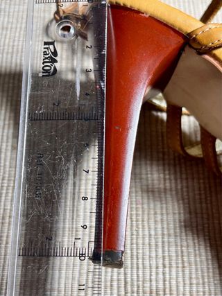 Sandalias piel tacón Cristina Lucchi camel 37