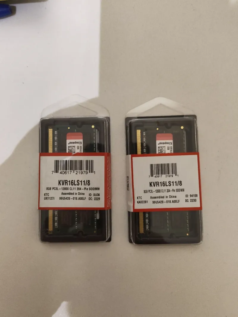 2x Kingston 8GB DDR3L SODIMM RAM