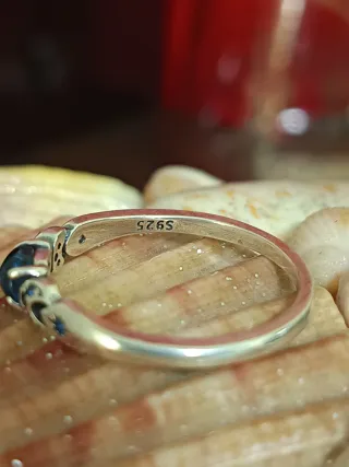 Anillo Plata S925 Circonitas Azules