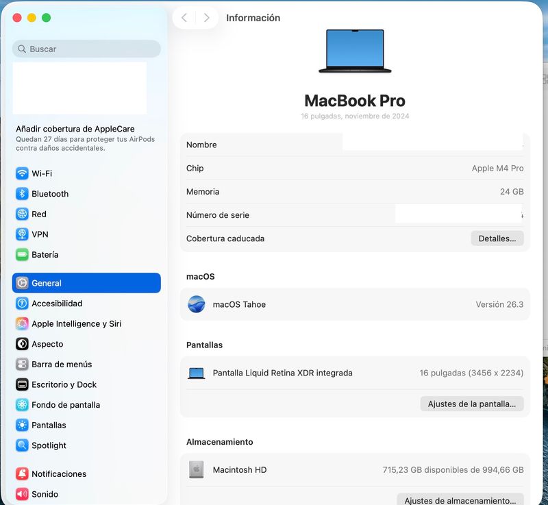 MacBook Pro 16 M4 Pro 24GB 1TB SSD 2024 afbeelding 4