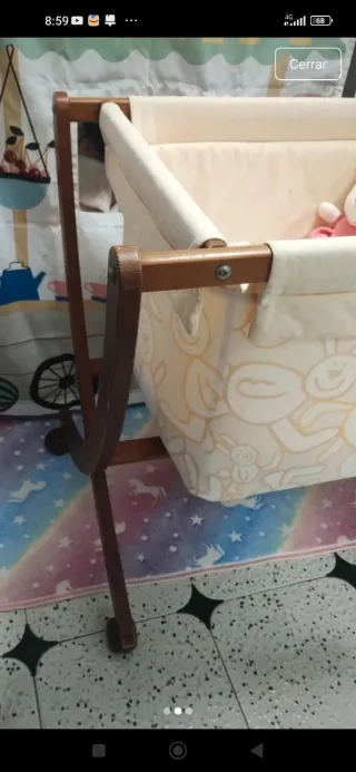 Mini Cuna Madera Bebé