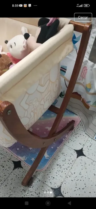 Mini Cuna Madera Bebé