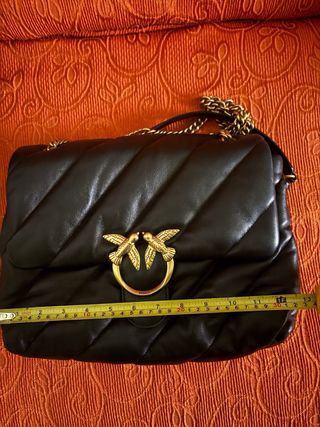 Borsa Pinko Nera con Dettagli Oro