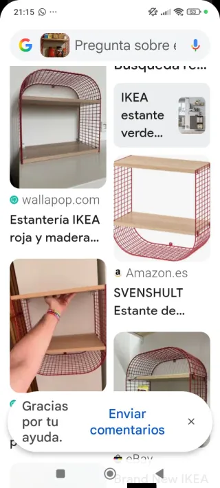 Estantería IKEA Roja y Madera