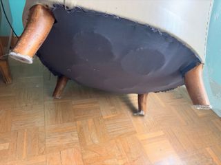 Sillón piel vintage beige