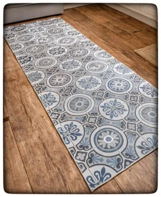 Tappeto vinile cementine Farmhouse piastrelle