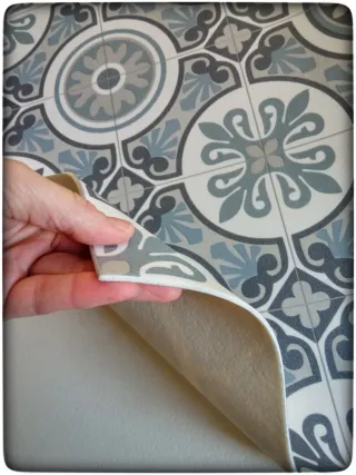 Tappeto vinile cementine Farmhouse piastrelle