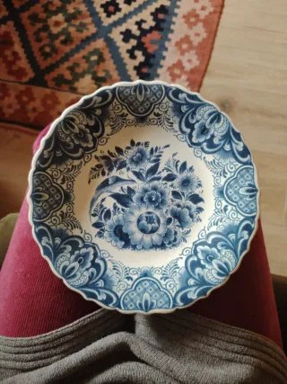 Piatto da parete Delft blu e bianco