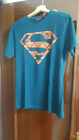Camiseta Superman Hombre Azul Talla M