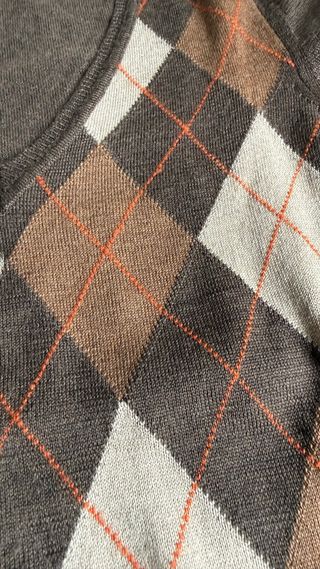 Maglione Massimo Dutti Argyle Marrone Beige