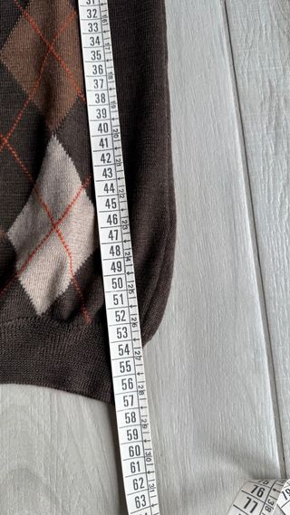 Maglione Massimo Dutti Argyle Marrone Beige